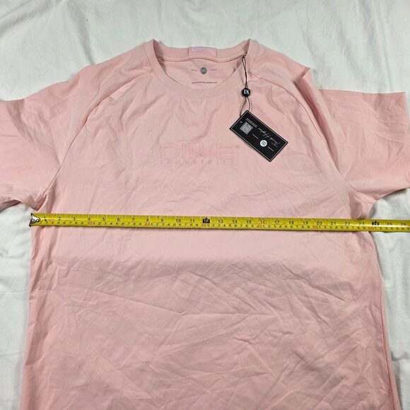 Dime Industries Womens 3XL Pink Crewneck T-Shirt Logo Graphic Lightweight Casual - Picture 8 of 11